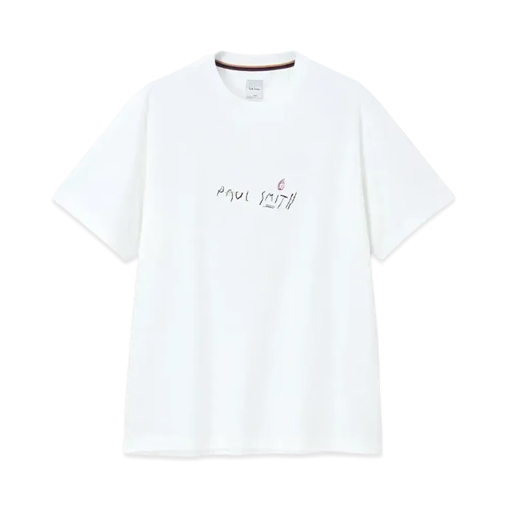 Paul Smith Doodle Logo Tee "White"
