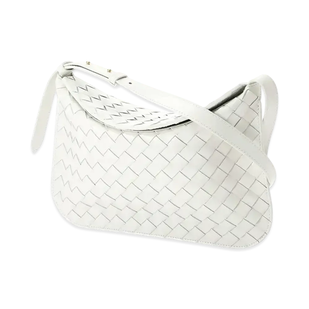 Bottega Veneta Flap Spazzolato "White"