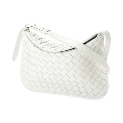 Bottega Veneta Flap Spazzolato "White"