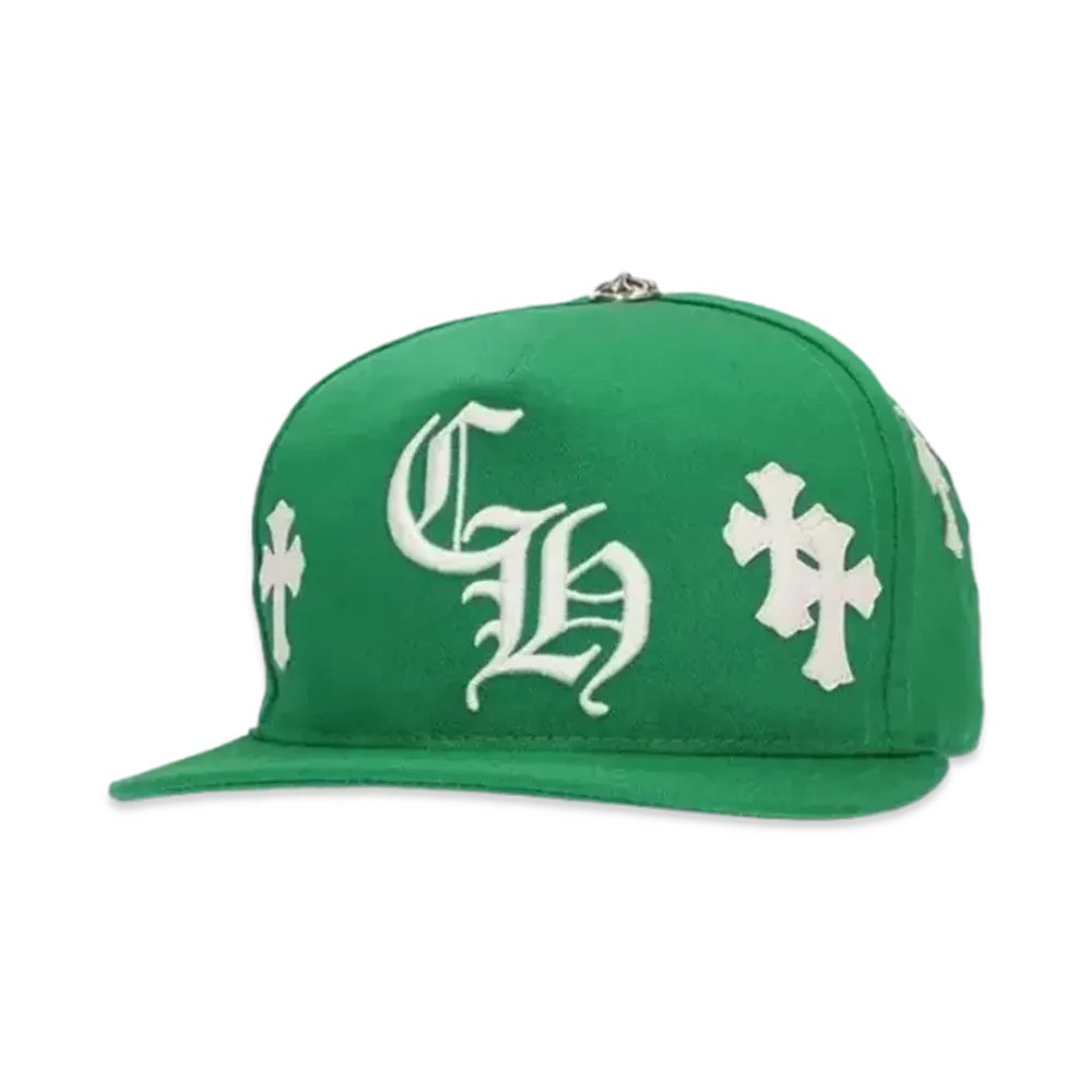 Chrome Hearts CH Hat Cross Patch Baseball Cap "Green/White"