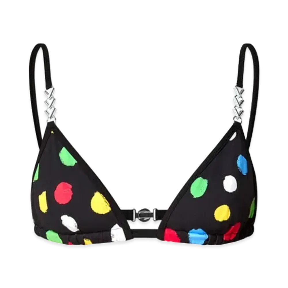 Louis Vuitton x Yayoi Kusama Painted Dots Bikini Top "Noir"
