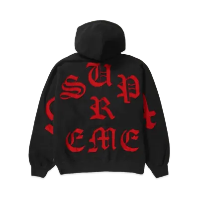 Supreme Cut Out Zip Up Hooded Sweatshirt "Black"