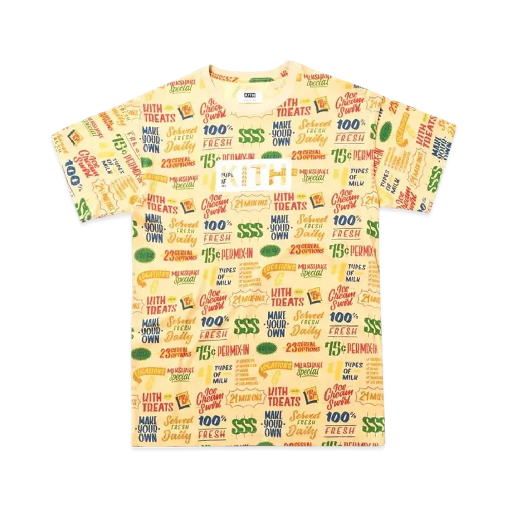 Kith S/S T-Shirt Tarts Circle "Light Yellow"
