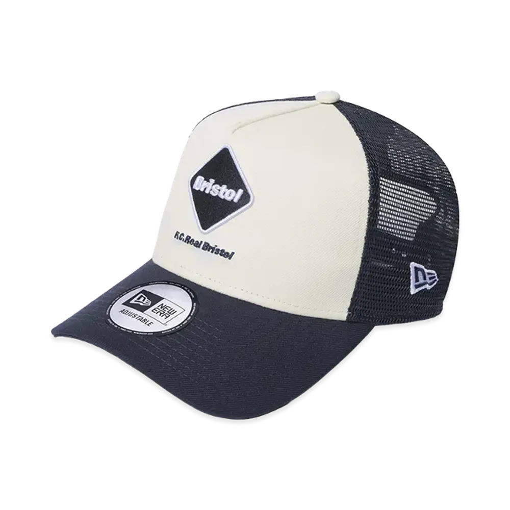 F.C.Real Bristol New Era Emblem 9Forty A-Frame Mesh Cap "Off White"