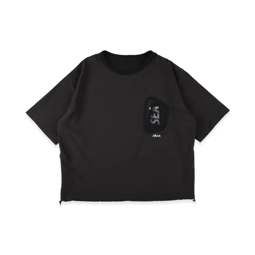 WIND AND SEA x NANGA Phantom Grid Reversible Tee "Black"