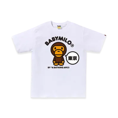 A BATHING APE Baby Milo Tee "White"