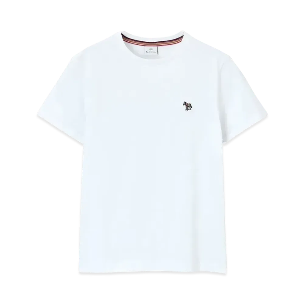 Paul Smith Women's Zebra Patch Short Sleeve T-Shirt "White"