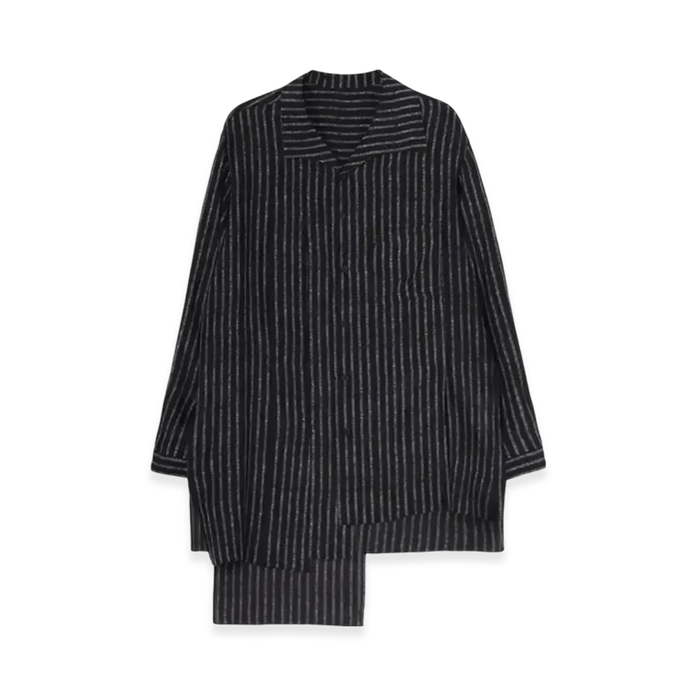 Yohji Yamamoto POUR HOMME Piece Unique/Aoyama ST Pattern Unbalanced Blouse "Black"