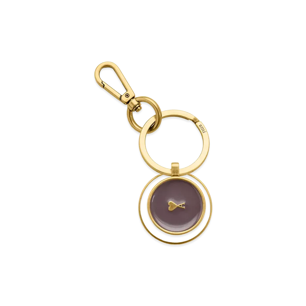 AMI PARIS Metal Ami De Coeur Coffee Cup Keyring "Gold"