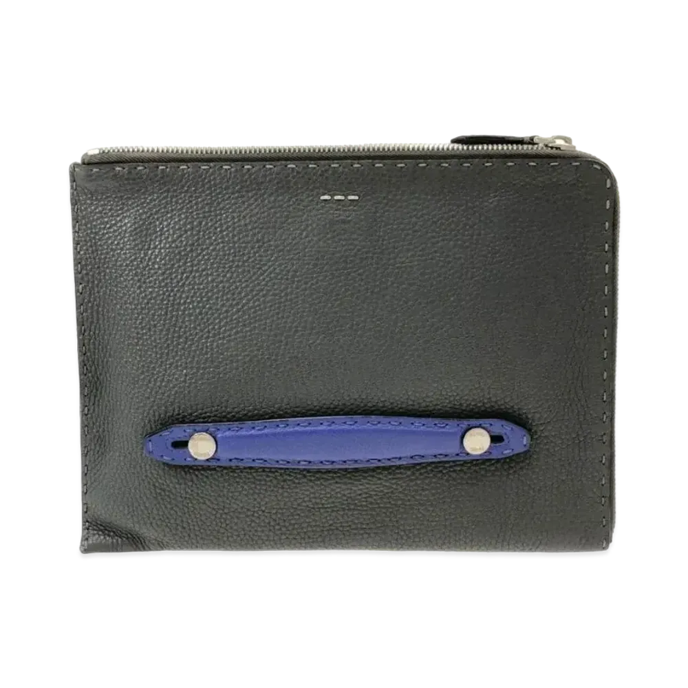FENDI Serelia Clutch Bag "Dark Gray"