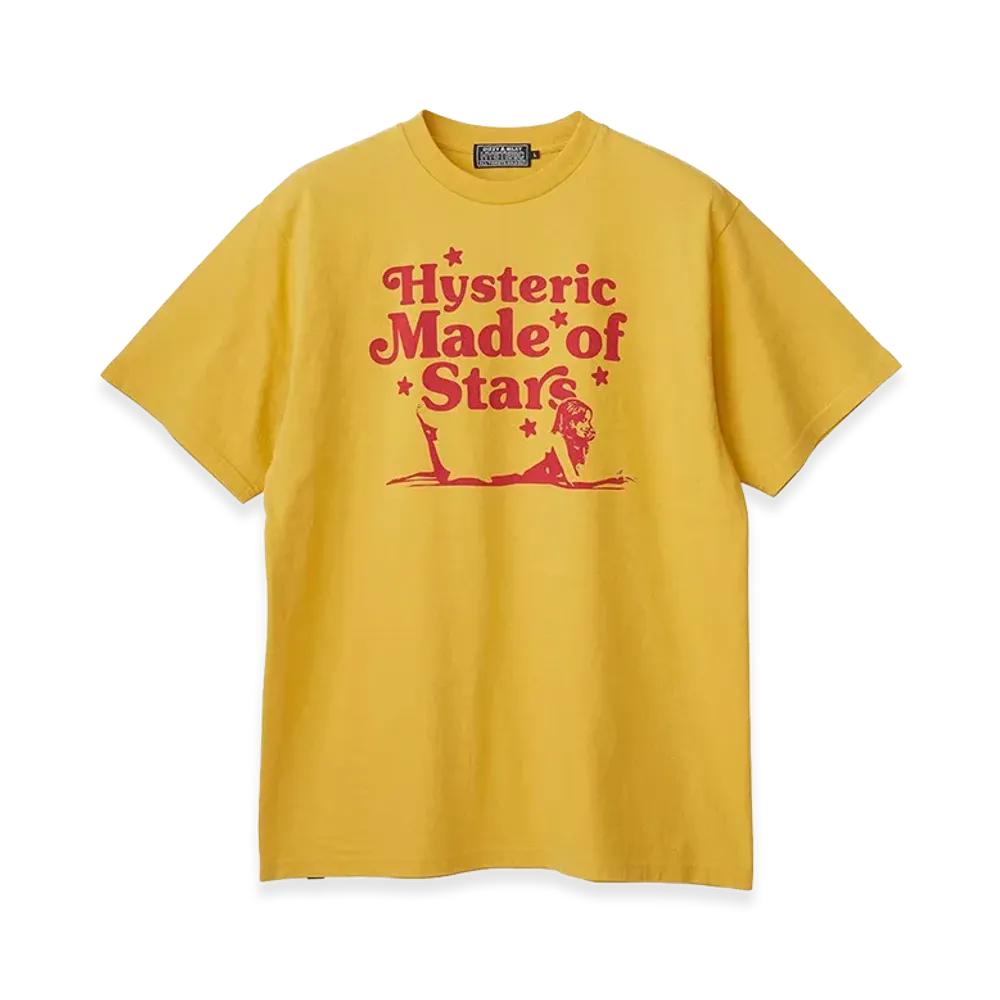 HYSTERIC GLAMOUR Made Of Stars T-Shirt "Yellow"