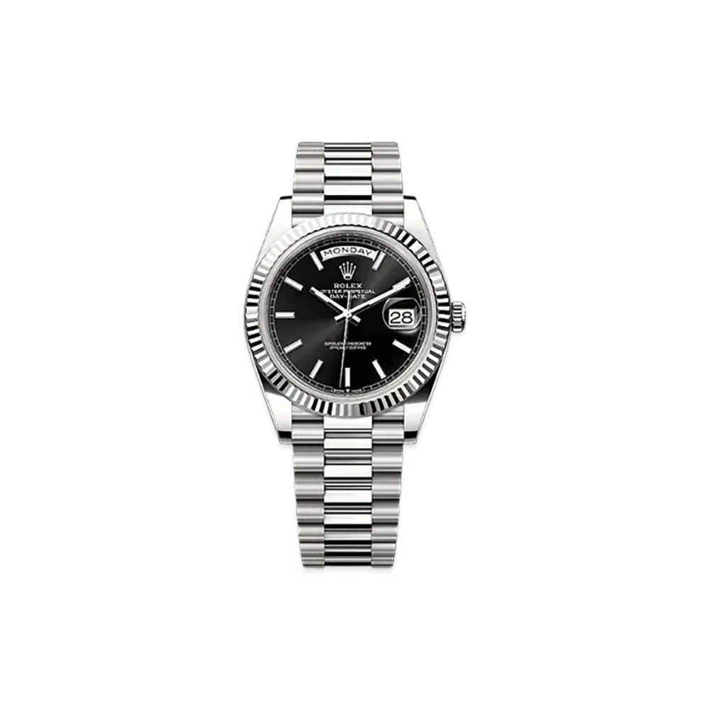 ROLEX Day-Date 40mm White Gold 228239 "Bright Black"