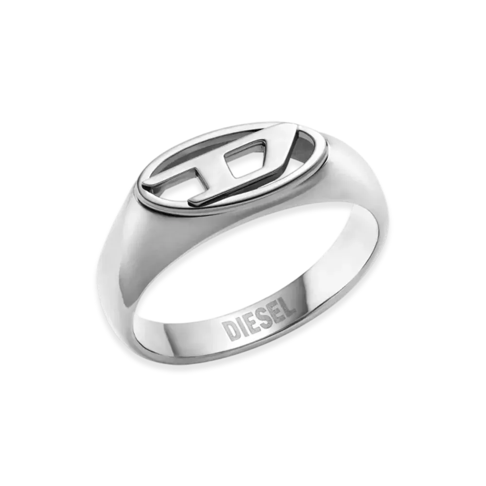 Diesel Dx1587040 Jewel Stainless Steel Signet Ring "Silver"