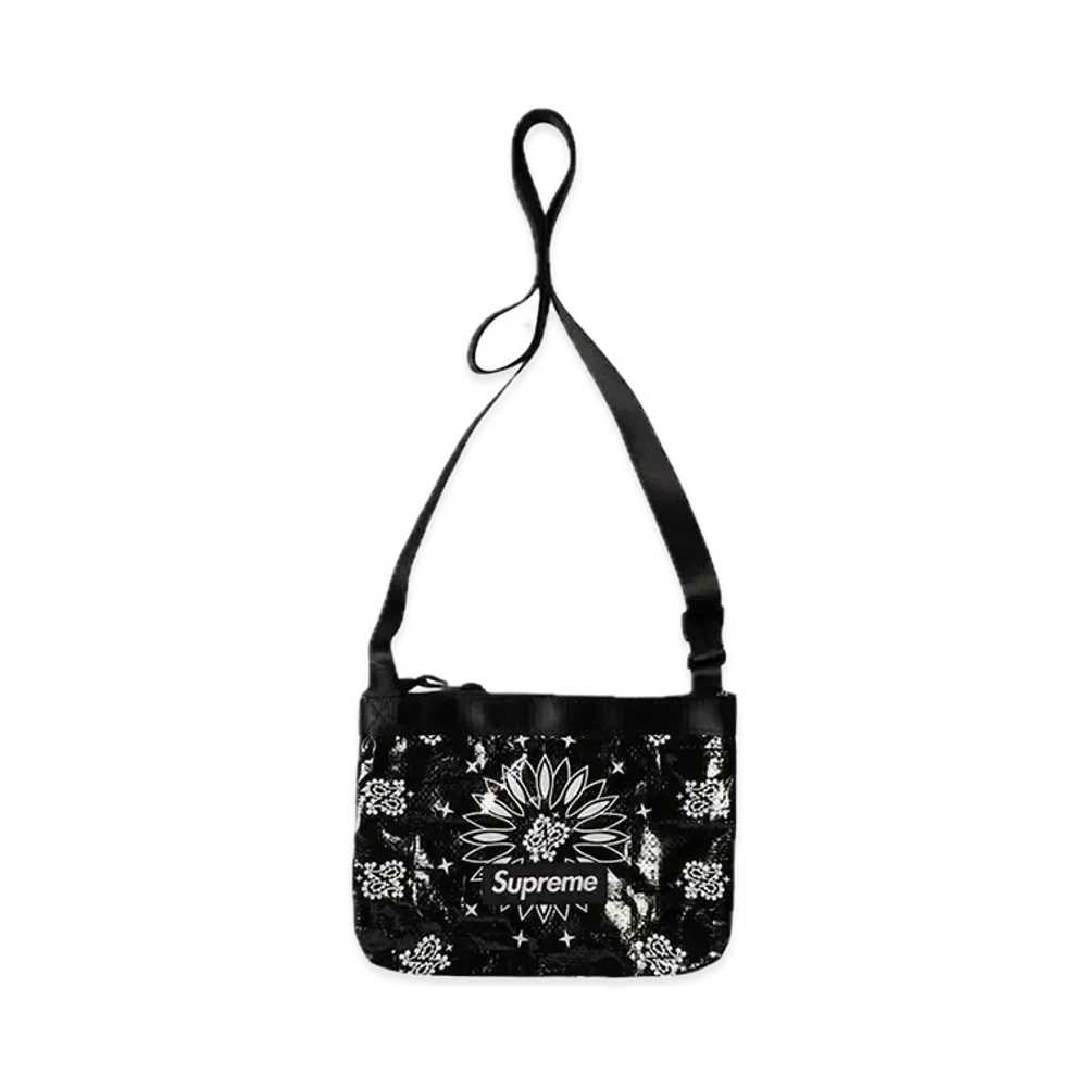 Supreme Bandana Tarp Side Bag "Black"