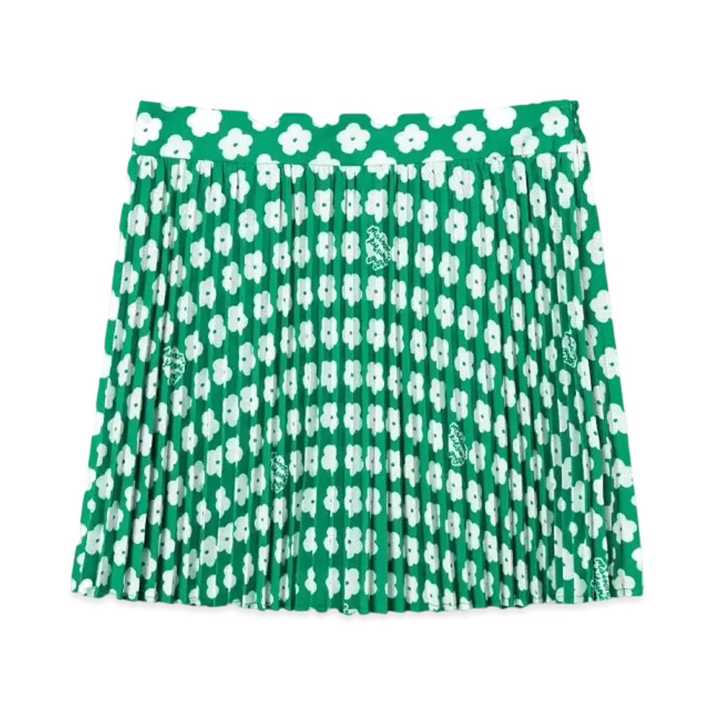 Maison Kitsune Golf Flower Print Skirt "Light Green"