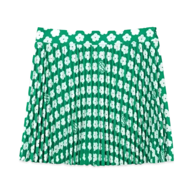 Maison Kitsune Golf Flower Print Skirt "Light Green"