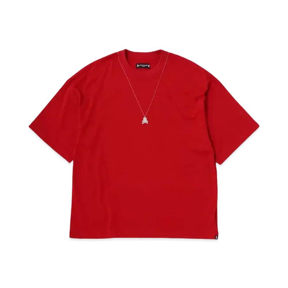 mastermind JAPAN Boxy Skull Necklace Tee "Red"