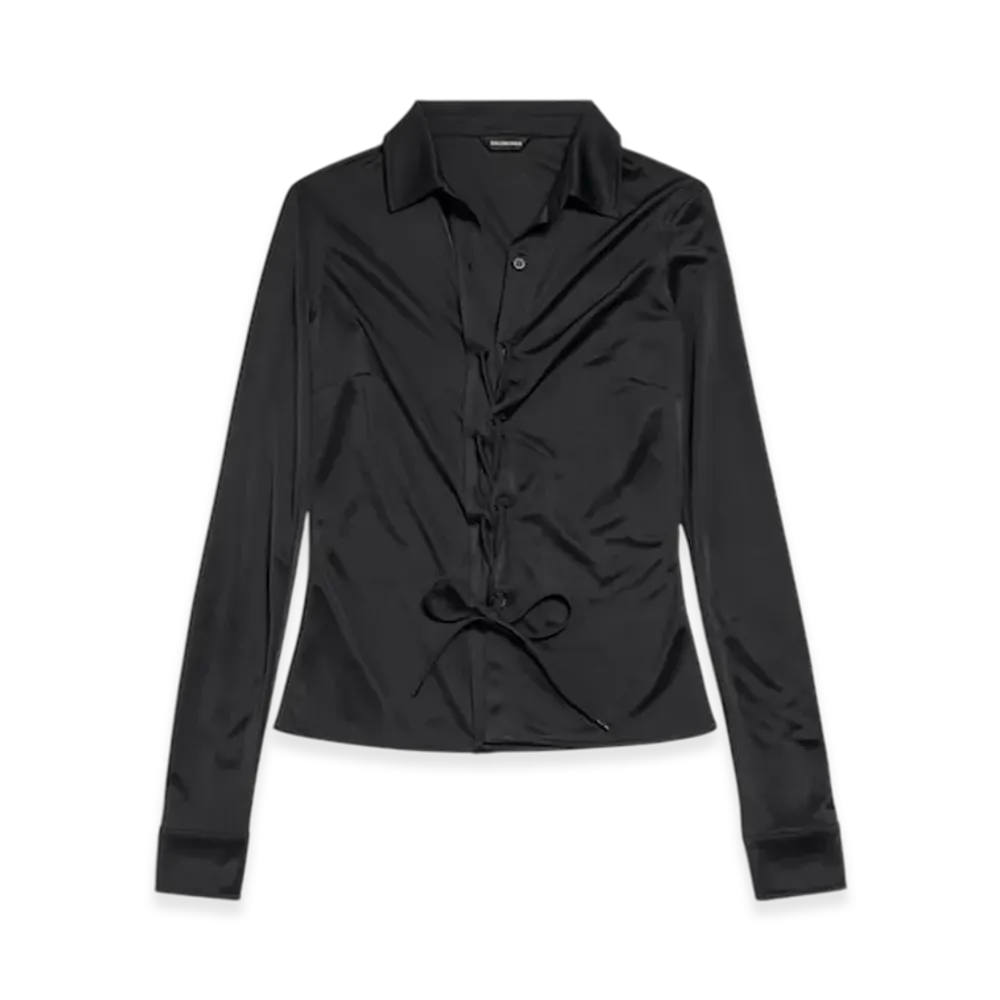 BALENCIAGA Women's Lace-up Shirt "Black"