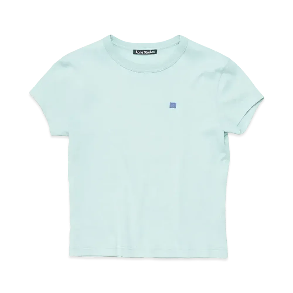 Acne Studios Crew Neck T-Shirt - Fitted Design "Dusty Blue"