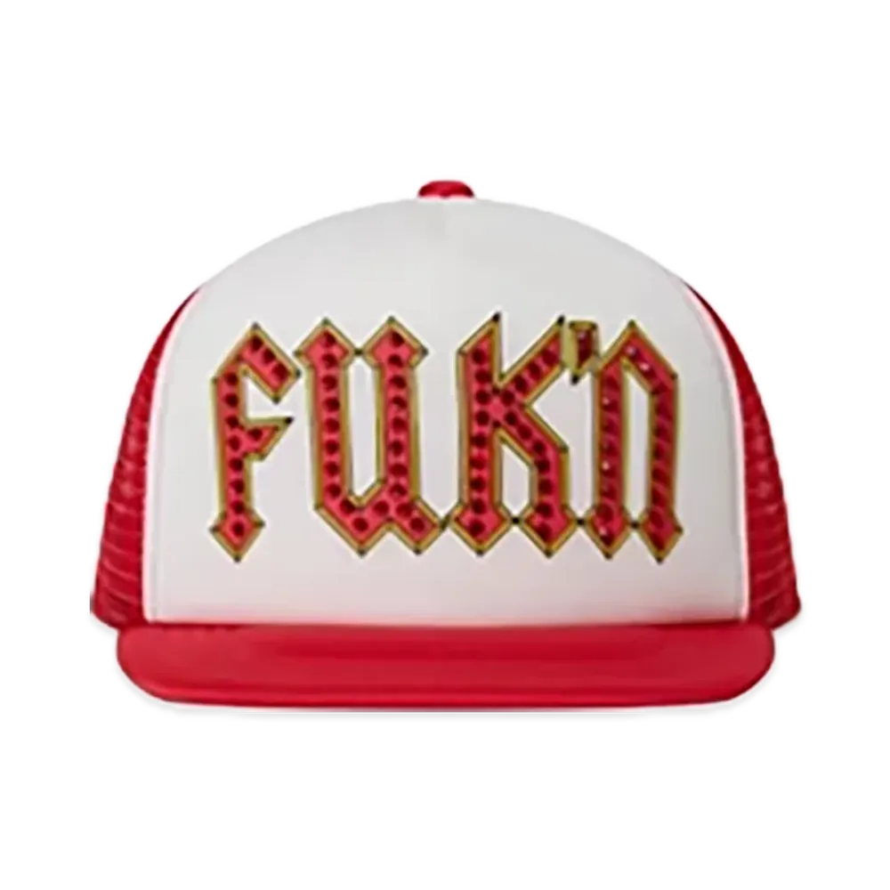 BlackEyePatch Rhinestone Fuk’N Mesh Cap "Red"