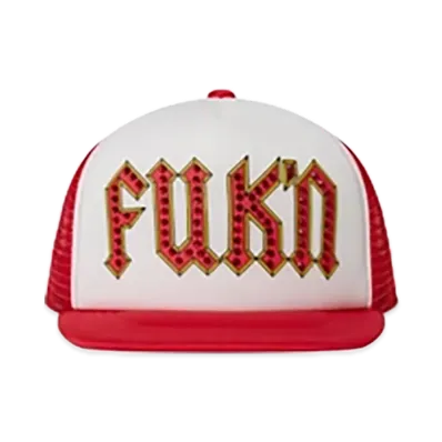 BlackEyePatch Rhinestone Fuk’N Mesh Cap "Red"