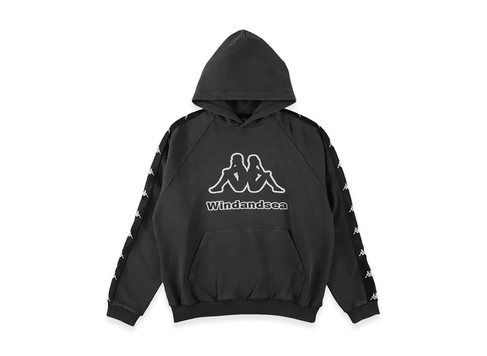WIND AND SEA x KAPPA Hooded Sweatshirt "Black"