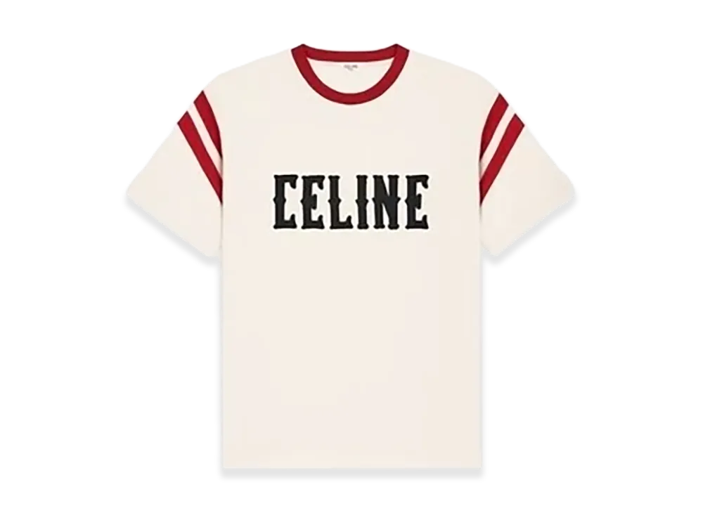 CELINE Ringer Logo Patch Crewneck S/S T-Shirt "White"