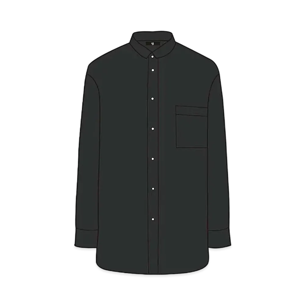 UNIQLO +J Supima Cotton Over Size Stand Color Shirt 446430 "Black"