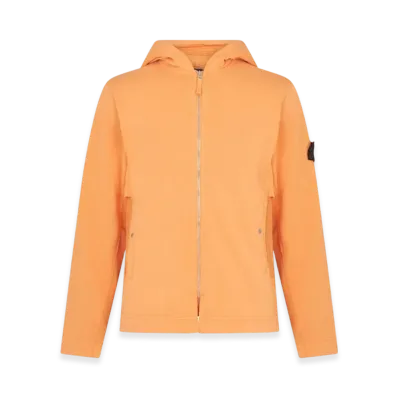 Stone Island Shadow Project 60119 Cotton Lyocell Fleece Full Zip Hooded Sweatshirt - 22SS "Orange"