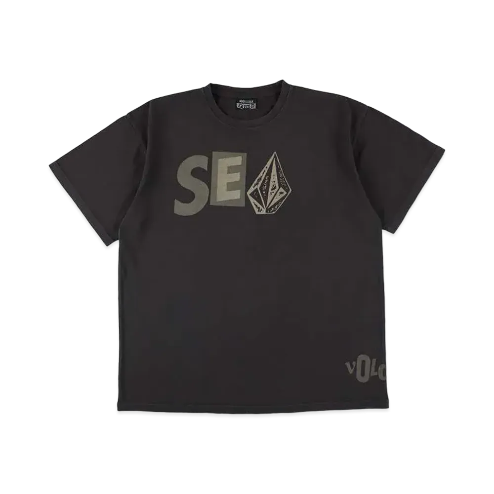 WIND AND SEA x VOLCOM Collaboration S/S Tee (Sea Stone) "Black"