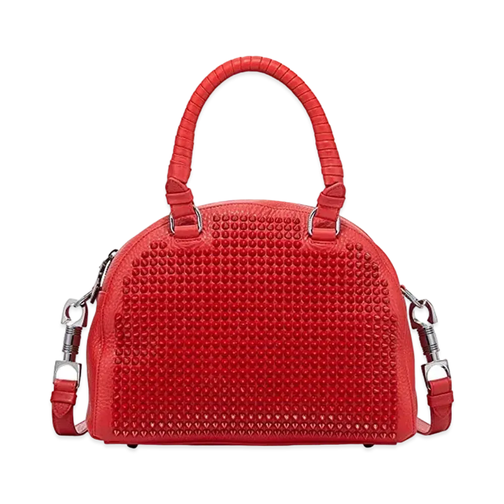 Christian Louboutin Panettone Studs Leather 2Way Bag "Red"