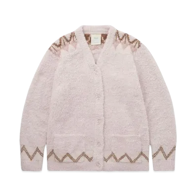 GELATO PIQUE x Steiff Fair Isle cardigan "Pink"