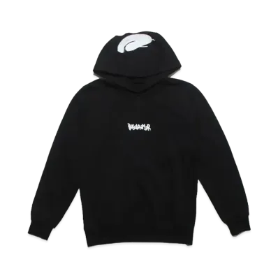 DISCLAIMER MAGLIA UOMO CON CAPPUCCIO IN FELPA "NERO"