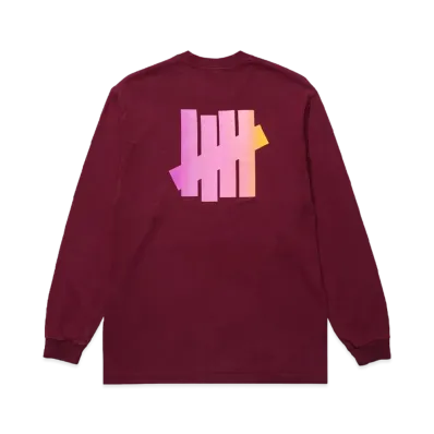 UNDEFEATED GRADIENT ICON L/S TEE - 80266 "Burgundy"