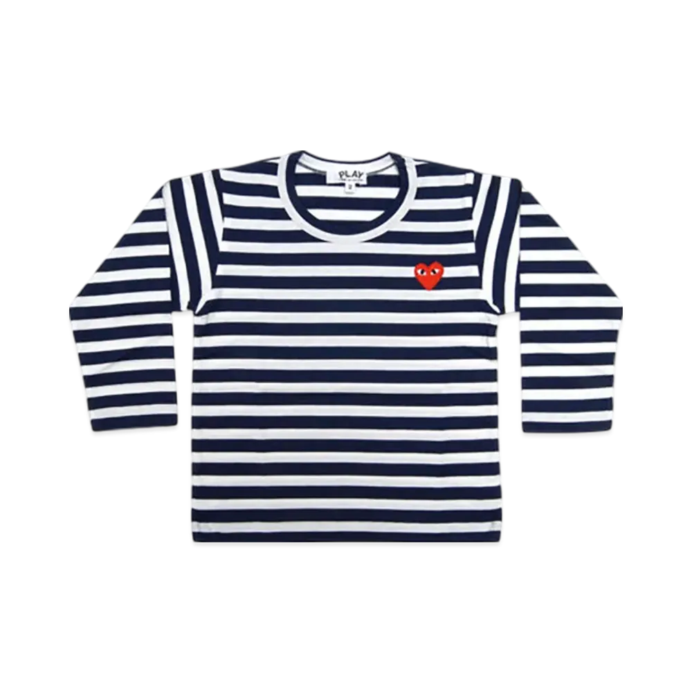 PLAY COMME des GARCONS Kids Striped T-Shirt "Navy/White"