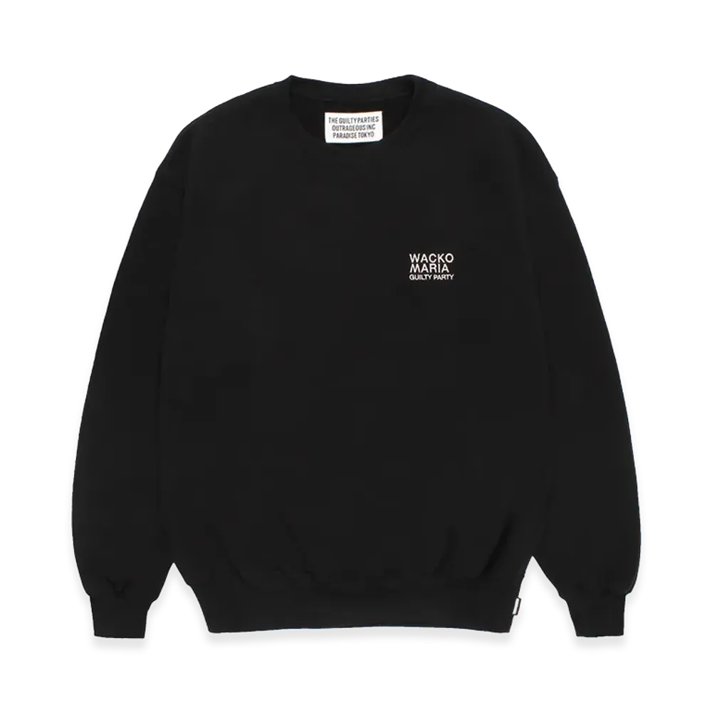 WACKO MARIA Middle Weight Sweat Shirt "Black"