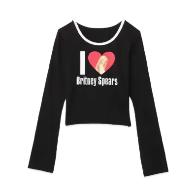 atmos pink x Britney Spears I ♡ Britney LS T-shirt "Black"