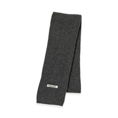 AURALEE Light Cashmere Knit Stole "Charcoal"
