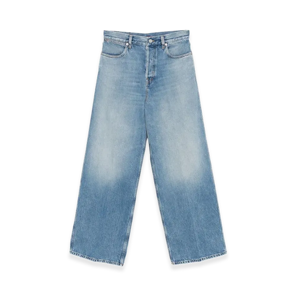 GUCCI Women's Denim Wide-Leg Jeans "Blue"