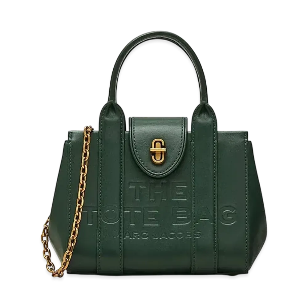 Marc Jacobs The Leather Turnlock Tote Bag Crossbody "Ivy"