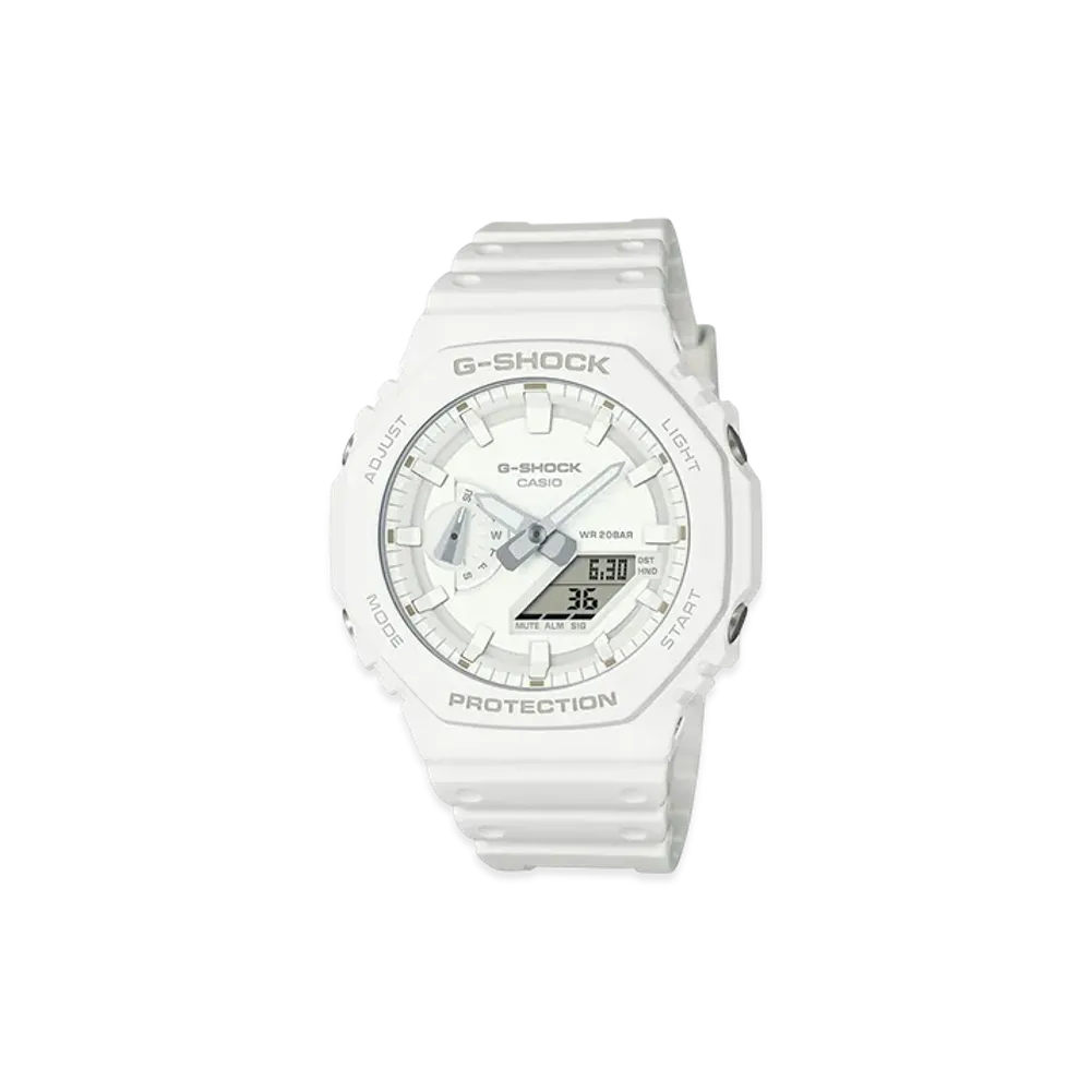 Casio G-Shock GA-2100 Tone-On-Tone Analog-Digital M Watch "White"