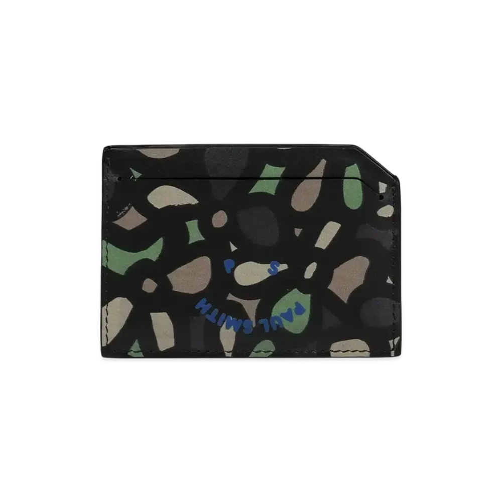 Paul Smith Happy Floral Pass Case "Black"