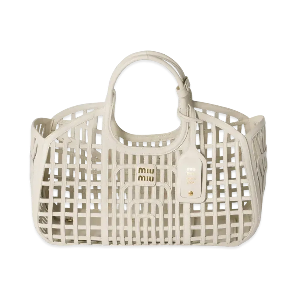 MIUMIU Leather Basket "Off White"