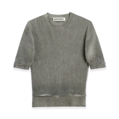 OUR LEGACY Dual Tee "Grey Spray Dye Cherub Wool"