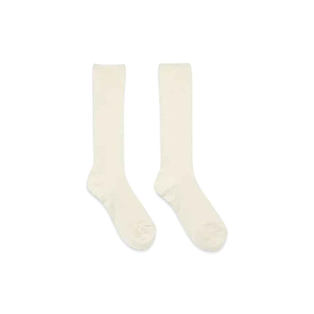 FUMIKA UCHIDA Mohair Ribbed Socks "Off White"