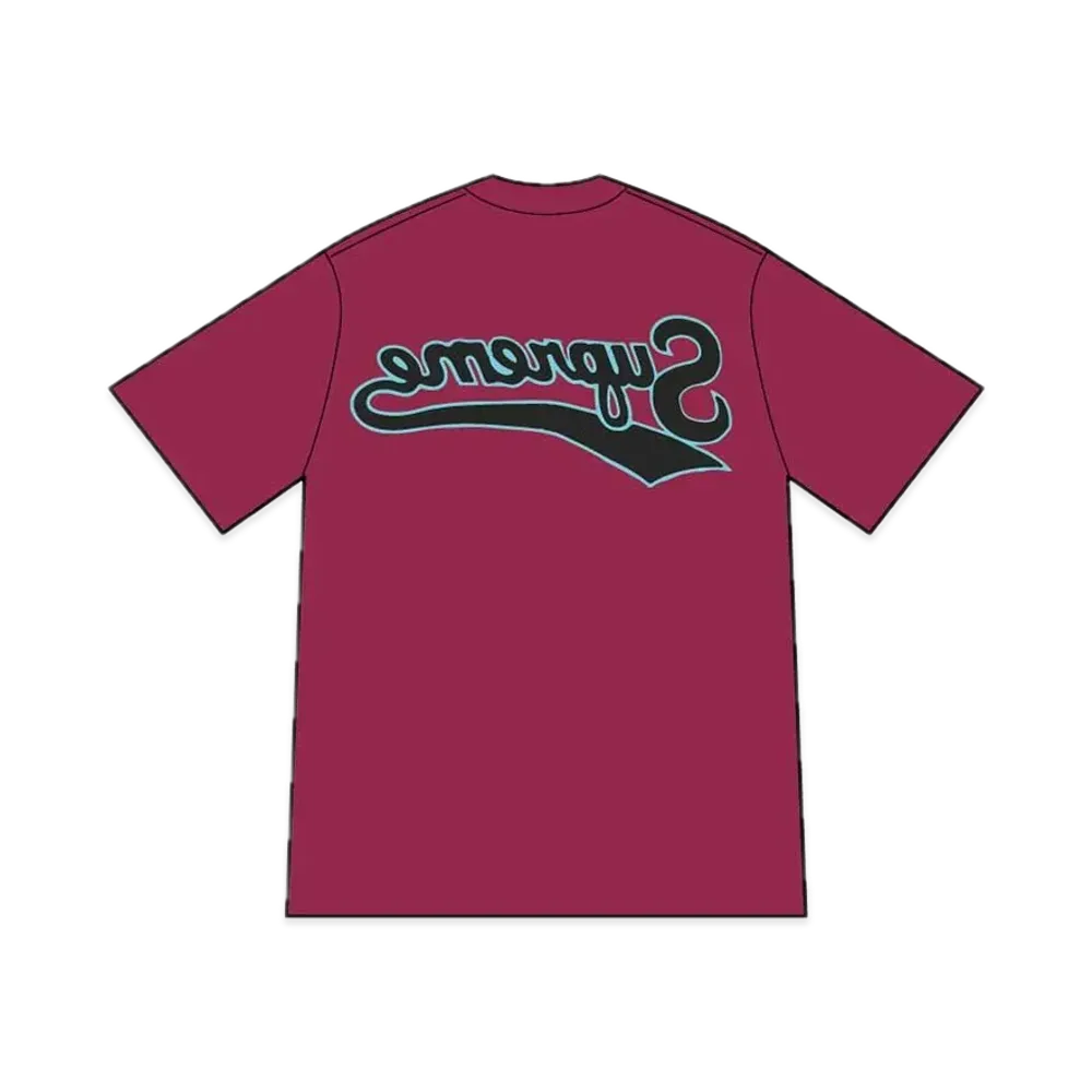 シュプリーム バックワーズ Tシャツ "カーディナル"