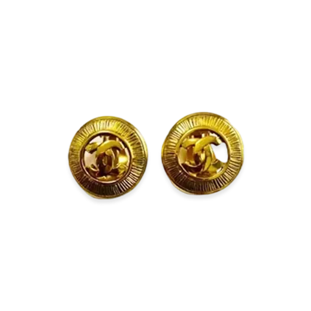 CHANEL Coco Mark Earrings "Gold"