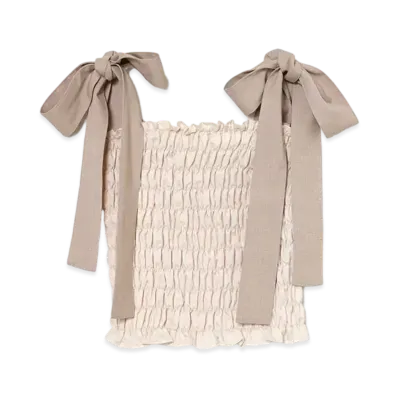 ANDMARY May Shirring Tops "Ivory"