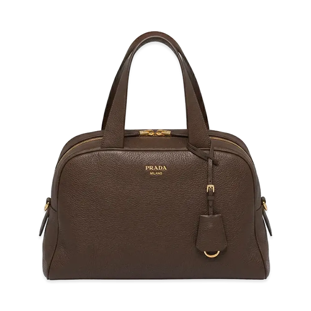 PRADA Women's Leather Handbag "Brown"