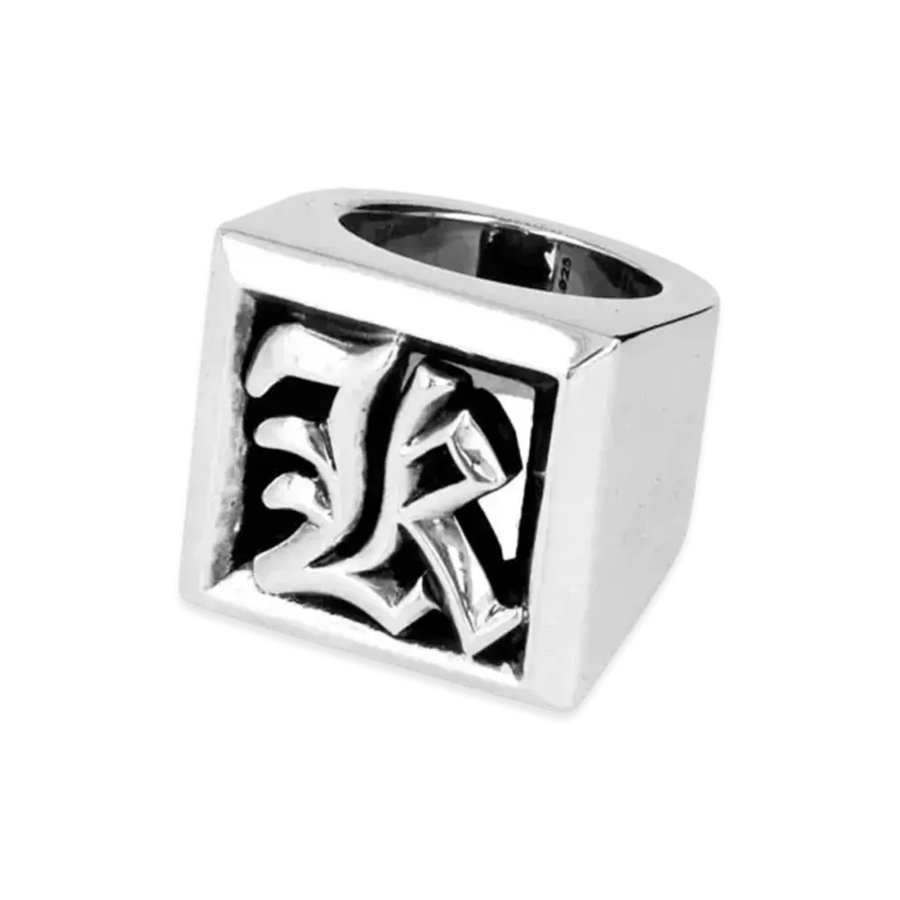 Chrome Hearts Letter Block Ring K "Silver"